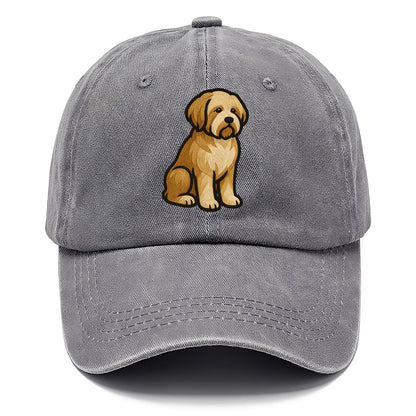 Tibetan Terrier - Gold and white embroidered sitting pose - Classic Cap - Urban Haze(Grey)