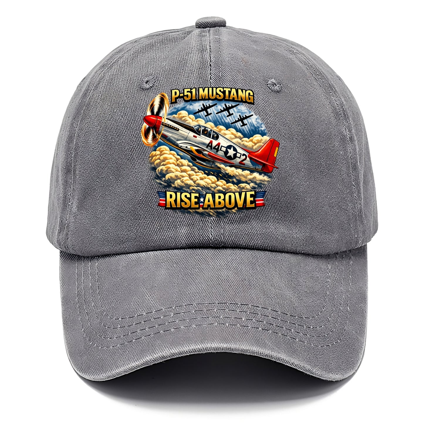P 51 Mustang Rise Above - Classic Cap - Urban Haze(Grey)