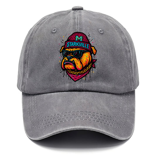 Starkville Bulldog wearing Mississippi State beanie with M patch - Classic Cap - Urban Haze(Grey)