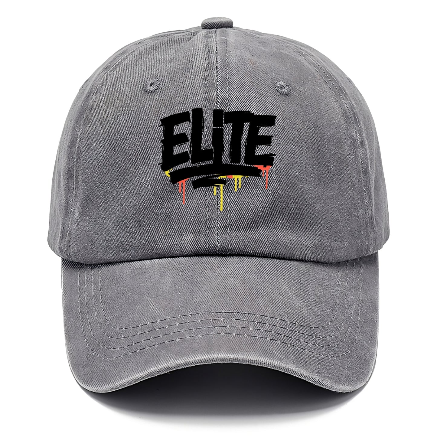 Bold typography design - "ELITE" - top tier, highest level - Classic Cap - Urban Haze(Grey)