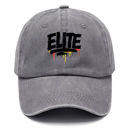 Bold typography design - "ELITE" - top tier, highest level - Classic Cap - Urban Haze(Grey)