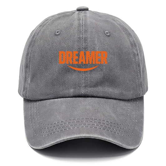 Bold typography design - "DREAMER" - imagination, seeing possibilities - Classic Cap - Urban Haze(Grey)