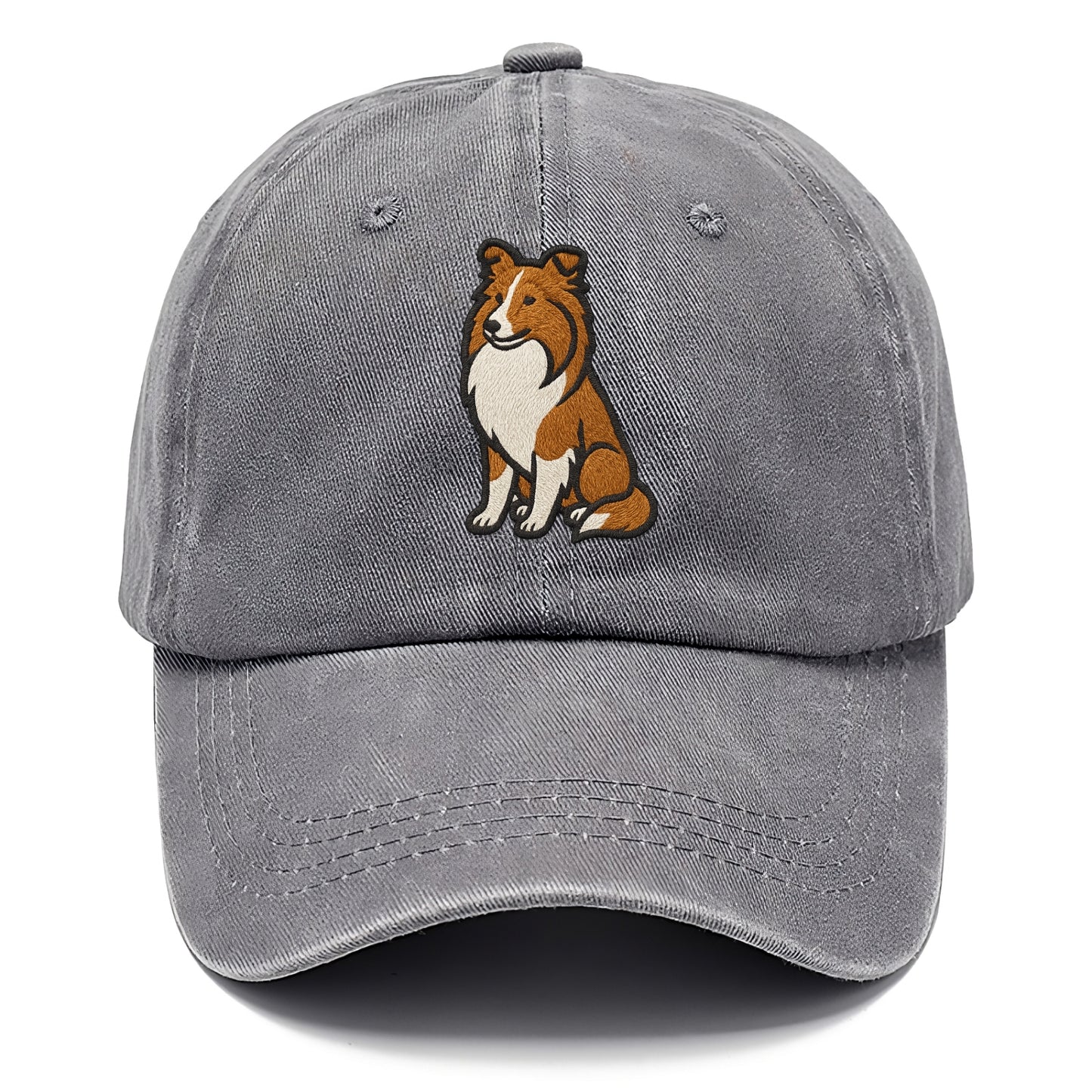 Shetland Sheepdog - Sable and white embr Classic Cap - Urban Haze(Grey)