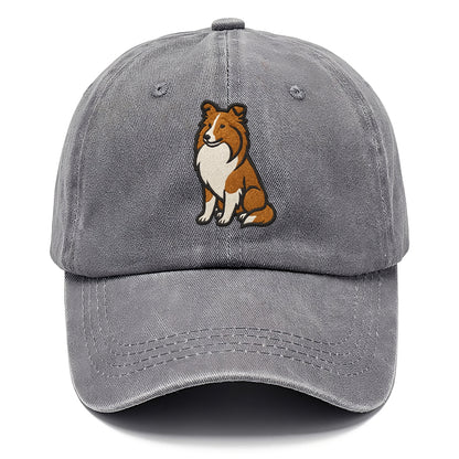 Shetland Sheepdog - Sable and white embr Classic Cap - Urban Haze(Grey)