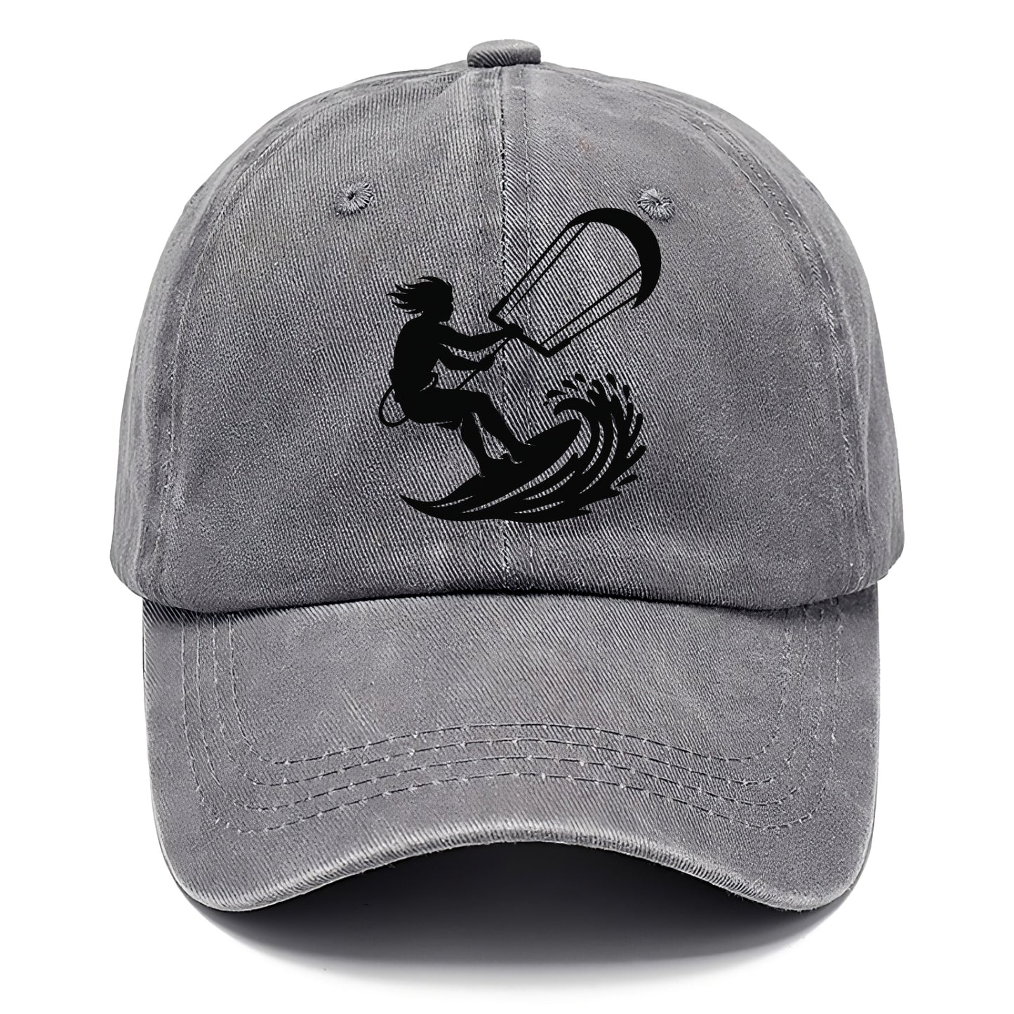 Kite surfer riding wave - Classic Cap - Urban Haze(Grey)