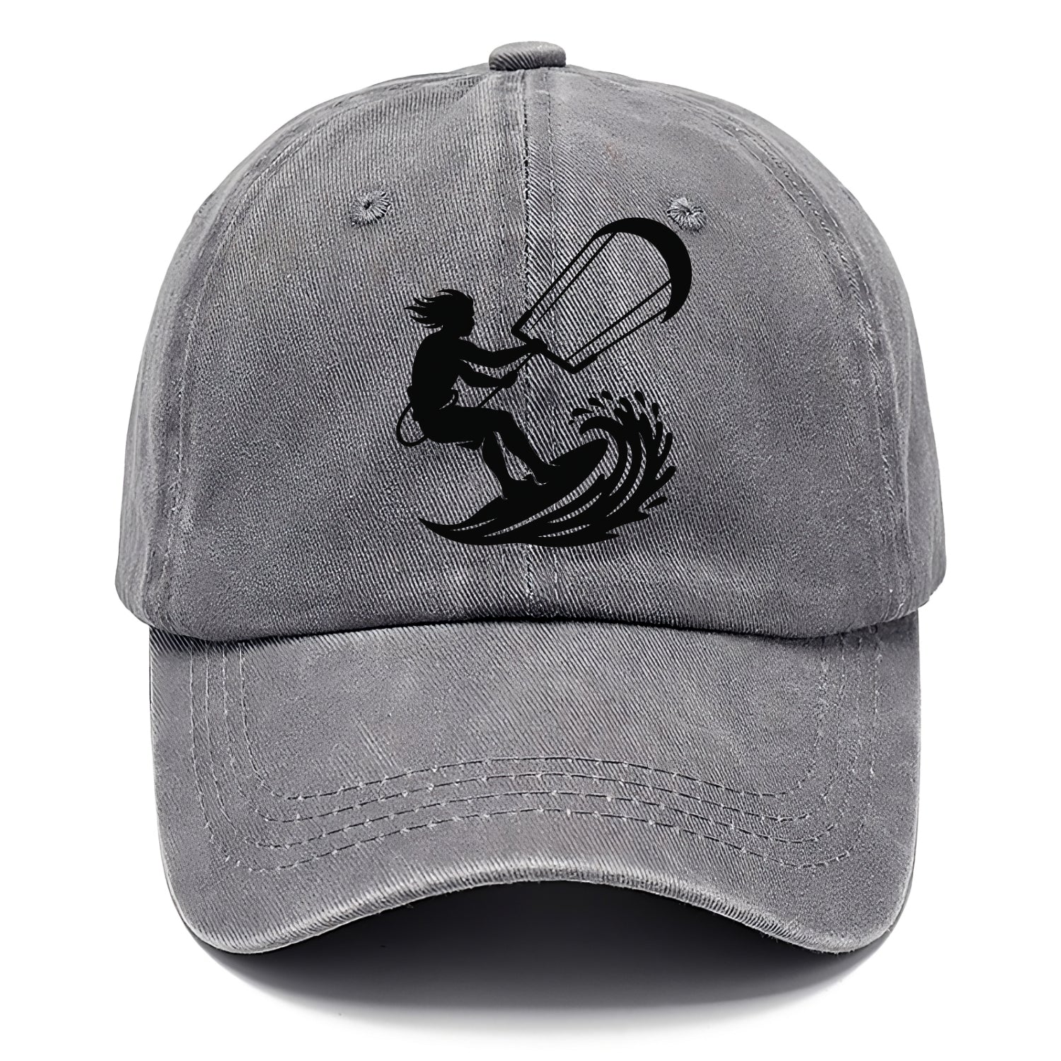 Kite surfer riding wave - Classic Cap - Urban Haze(Grey)