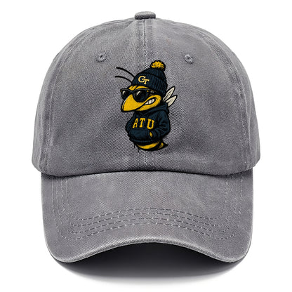Atlanta Yellow Jacket wearing Georgia Tech beanie with GT patch - Classic Cap - Urban Haze(Grey)