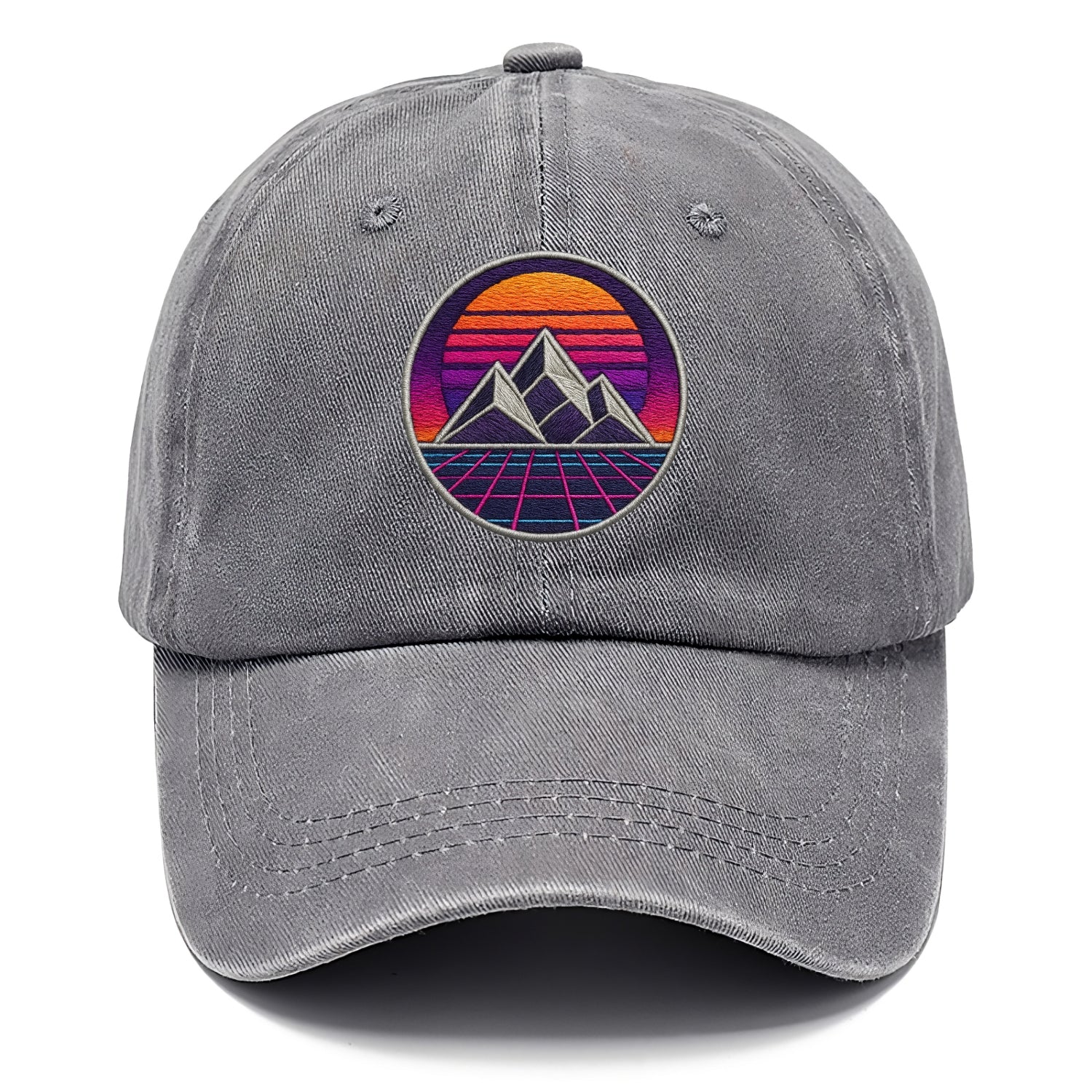 Retrowave Mountains - Classic Cap - Urban Haze(Grey)
