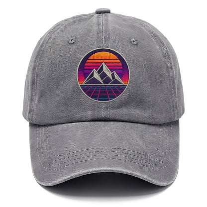 Retrowave Mountains - Classic Cap - Urban Haze(Grey)