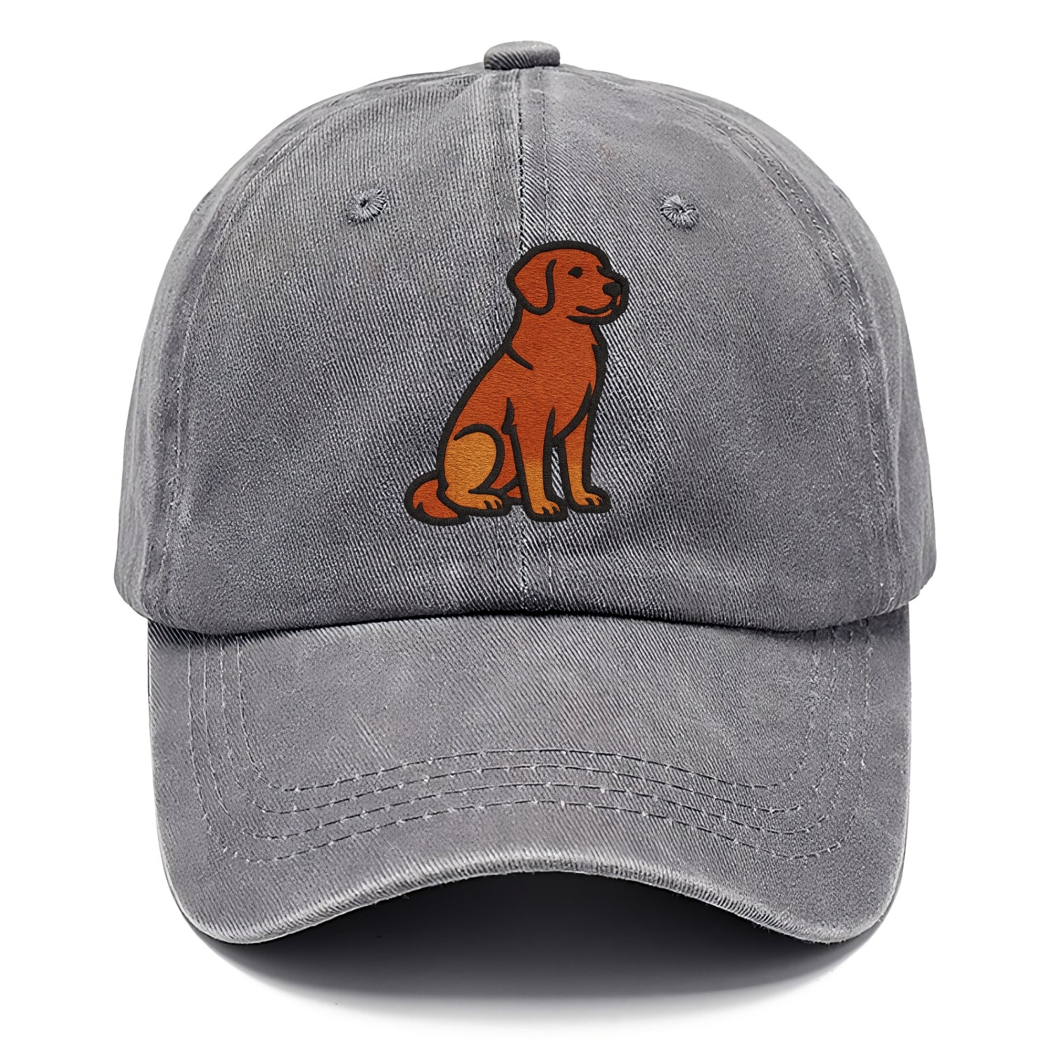 Nova Scotia Duck Tolling Retriever - Red embroidered pose - Classic Cap - Urban Haze(Grey)