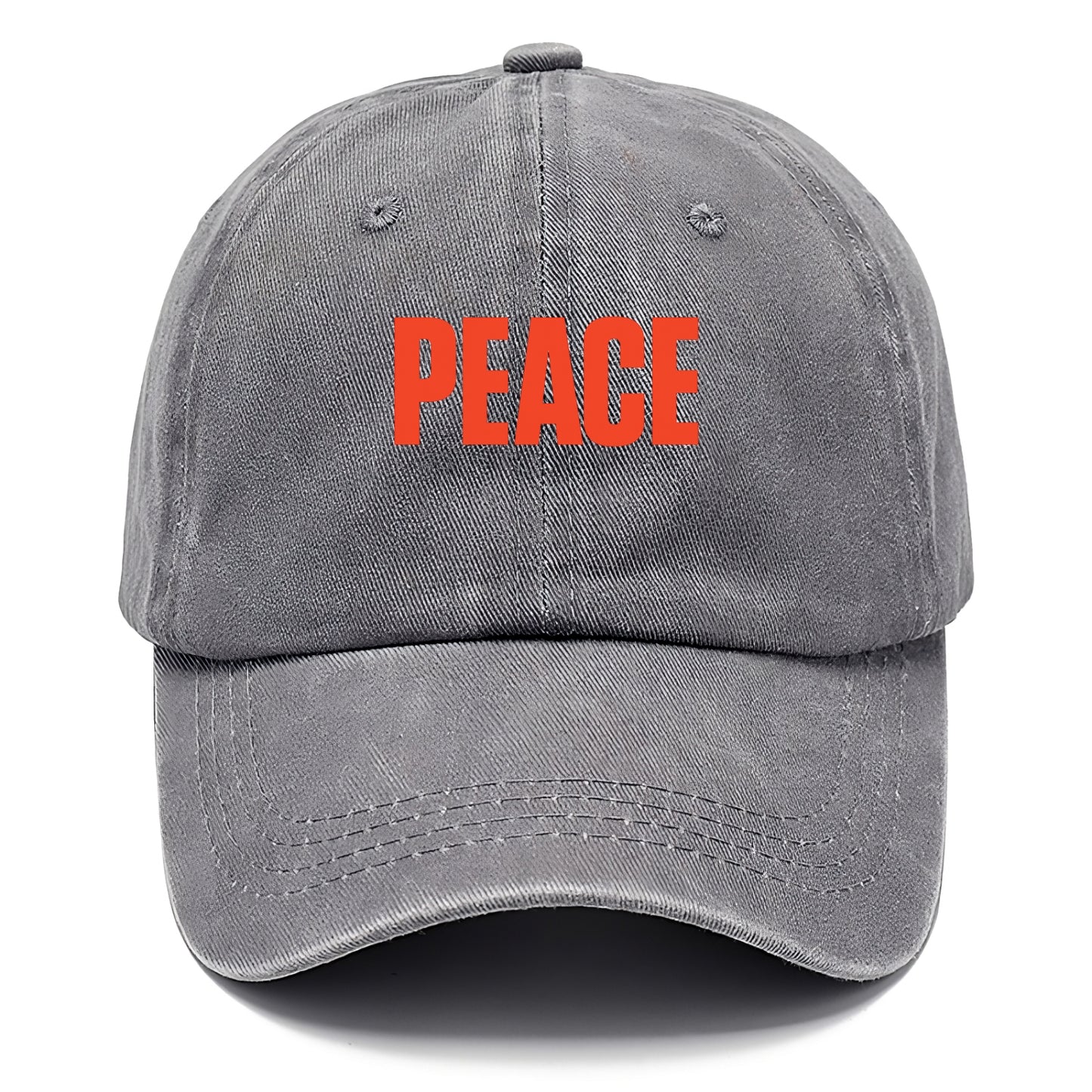 Bold typography design - "PEACE" - inner calm, tranquility, serenity - Classic Cap - Urban Haze(Grey)