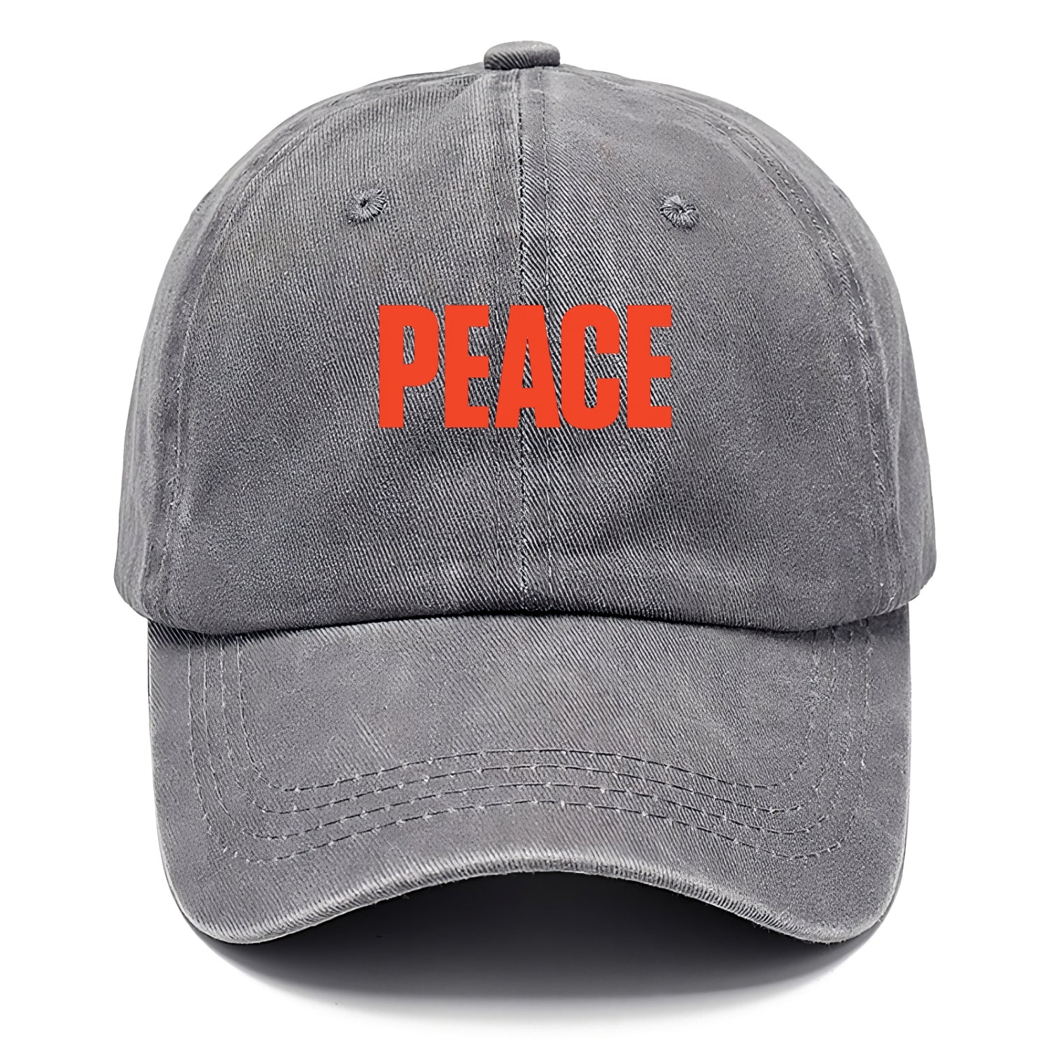 Bold typography design - "PEACE" - inner calm, tranquility, serenity - Classic Cap - Urban Haze(Grey)