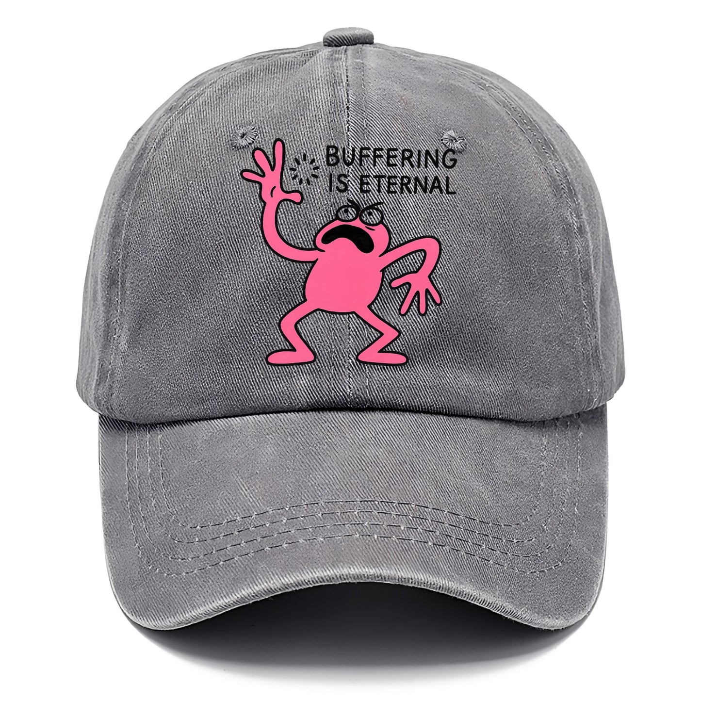 BUFFERING IS ETERNAL | Loading circle dizzy - Classic Cap - Urban Haze(Grey)