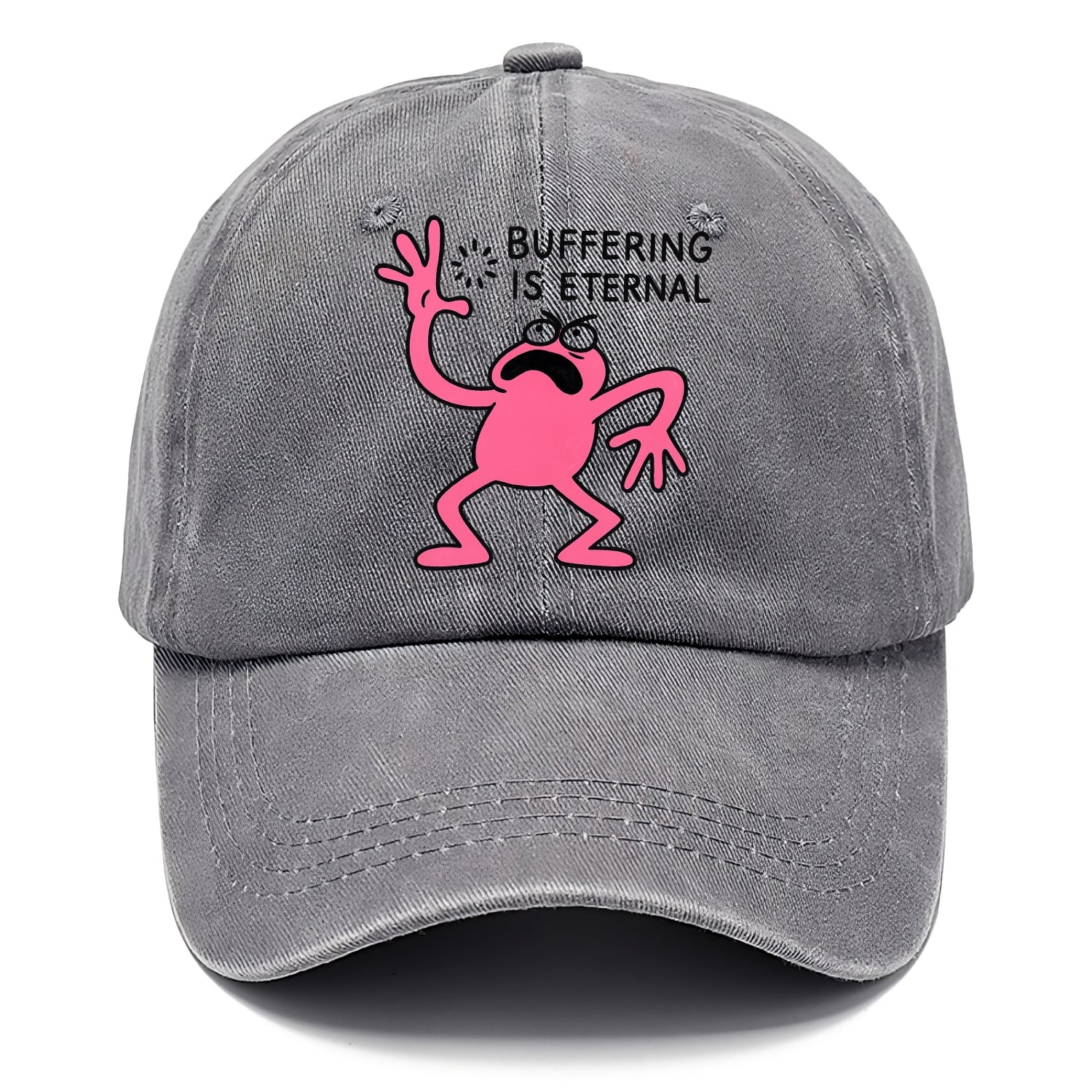 BUFFERING IS ETERNAL | Loading circle dizzy - Classic Cap - Urban Haze(Grey)