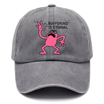 BUFFERING IS ETERNAL | Loading circle dizzy - Classic Cap - Urban Haze(Grey)