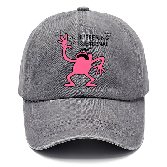BUFFERING IS ETERNAL | Loading circle dizzy - Classic Cap - Urban Haze(Grey)