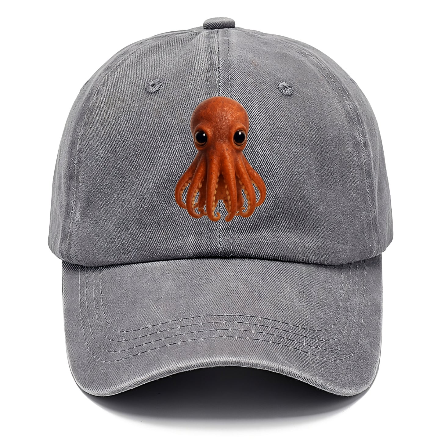 Baby Giant Pacific Octopus - reddish, smaller tentacles, expressive eyes, - Classic Cap - Urban Haze(Grey)