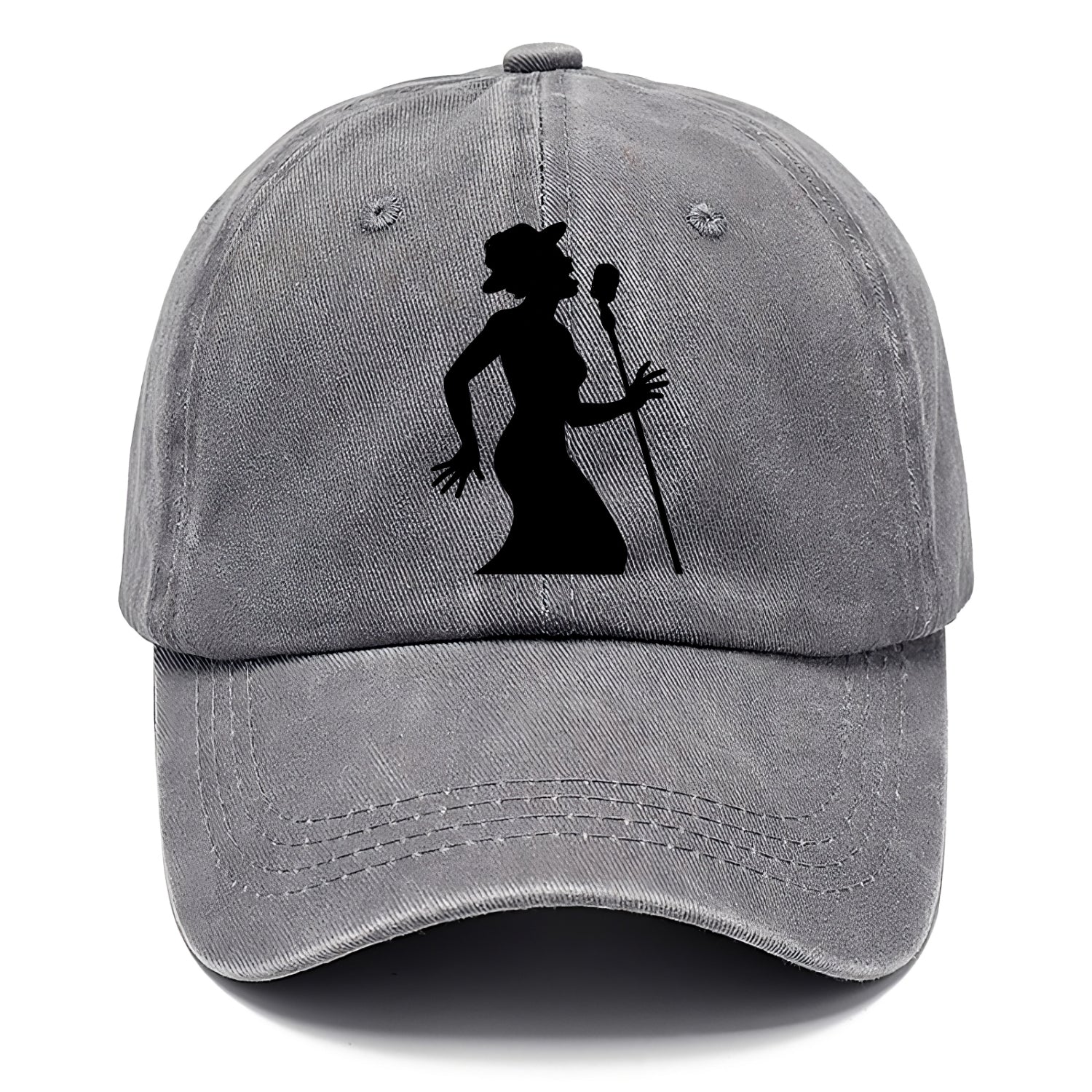 Jazz singer at vintage microphone - Classic Cap - Urban Haze(Grey)