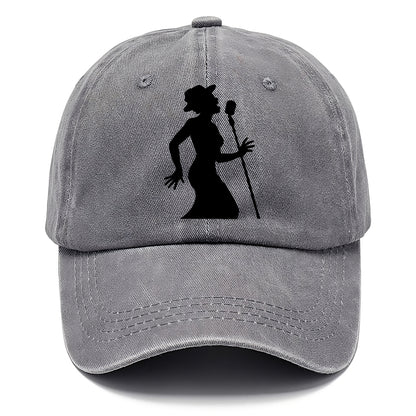 Jazz singer at vintage microphone - Classic Cap - Urban Haze(Grey)