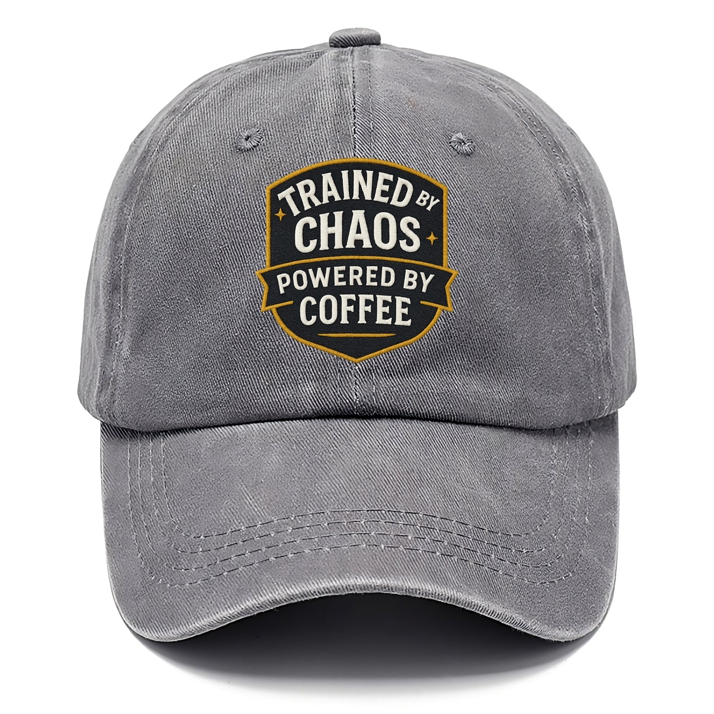 Trained by chaos, powered by coffee - Classic Cap - Urban Haze(Grey)