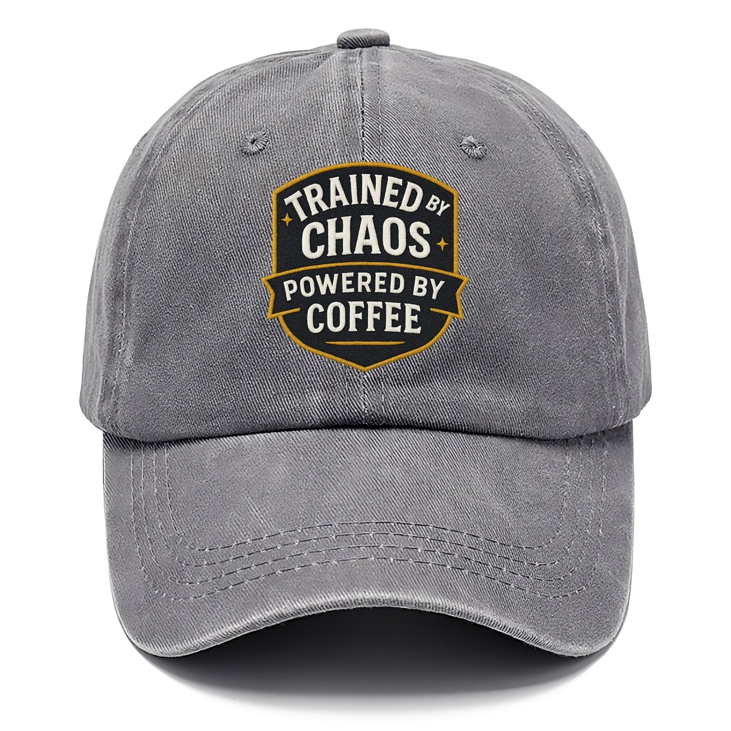 Trained by chaos, powered by coffee - Classic Cap - Urban Haze(Grey)