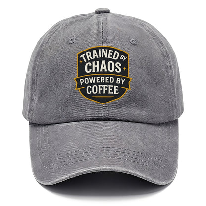 Trained by chaos, powered by coffee - Classic Cap - Urban Haze(Grey)