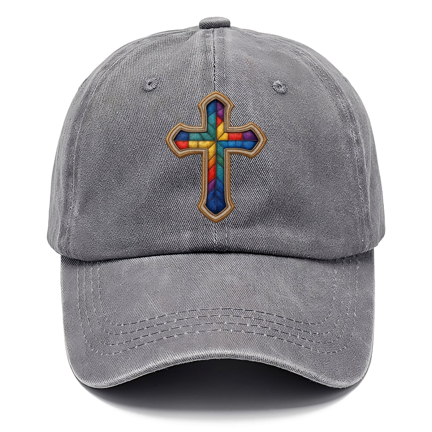 Stained Glass Cross  - Classic Cap - Urban Haze(Grey)