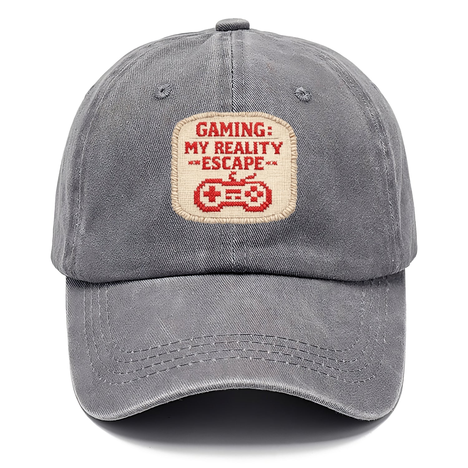 GAMING: MY REALITY ESCAPE - red game escape - red - gaming reality escape - Classic Cap - Urban Haze(Grey)