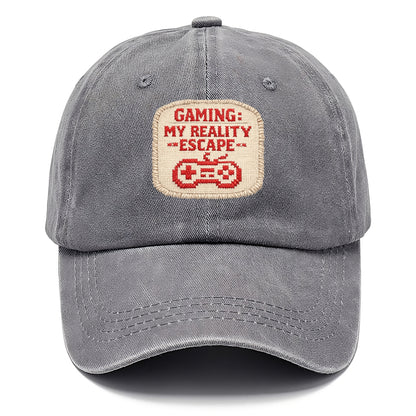 GAMING: MY REALITY ESCAPE - red game escape - red - gaming reality escape - Classic Cap - Urban Haze(Grey)