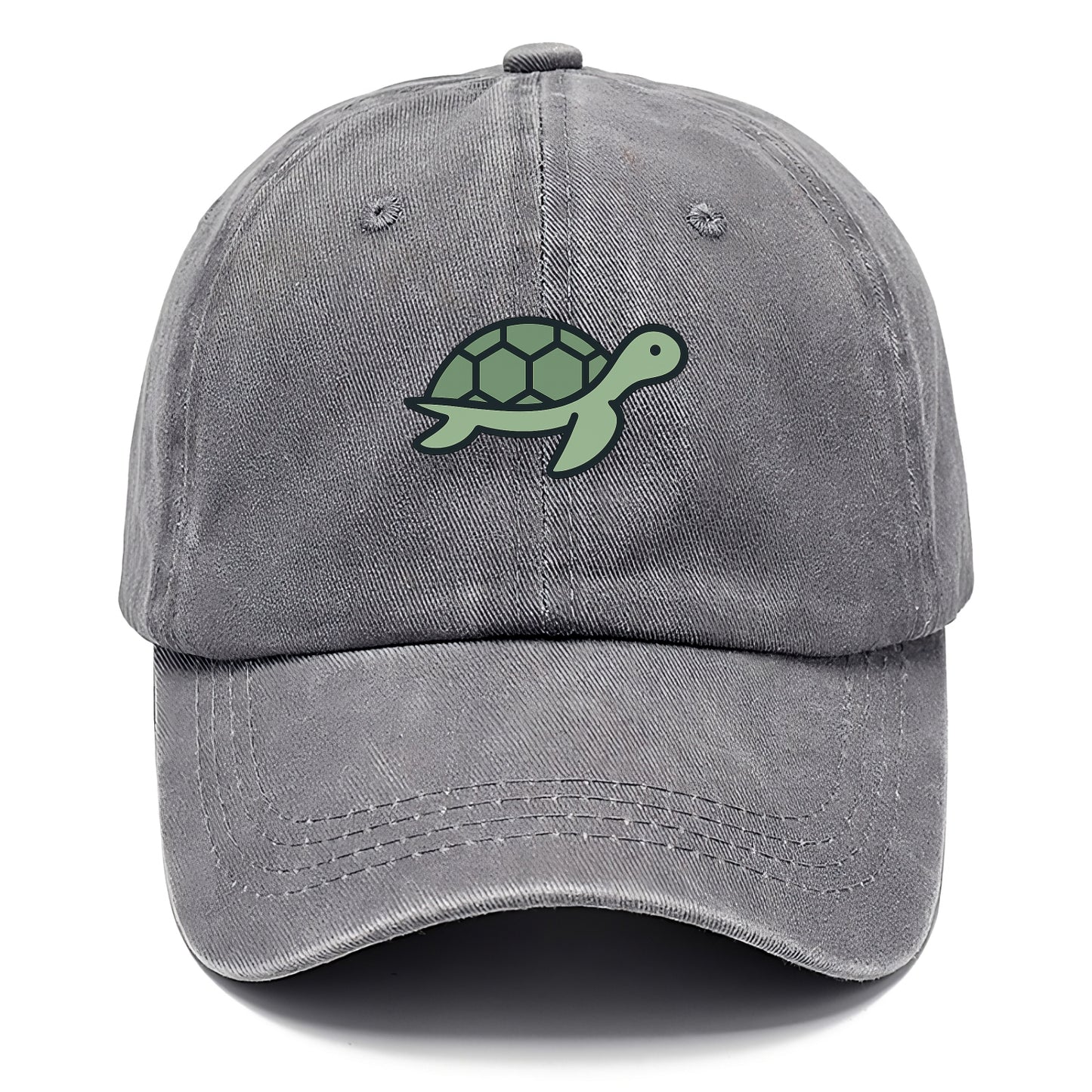 Sea Turtle - Green with shell pattern flat side profile - Classic Cap - Urban Haze(Grey)