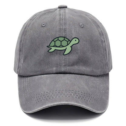 Sea Turtle - Green with shell pattern flat side profile - Classic Cap - Urban Haze(Grey)