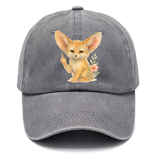 tiny fennec fox with oversized ears, one small paw raised in sass - Classic Cap