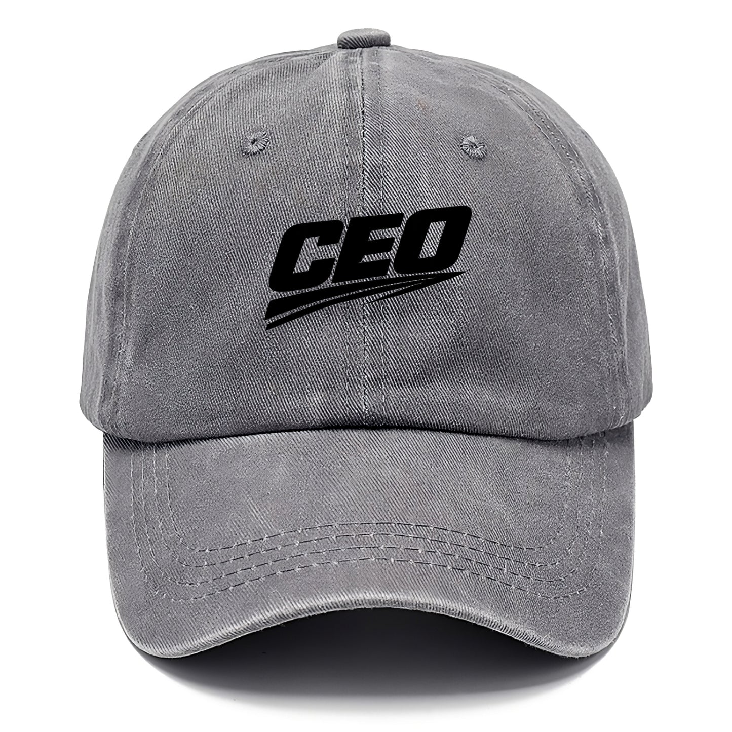 Bold typography design - "CEO" - chief executive, running things - Classic Cap - Urban Haze(Grey)