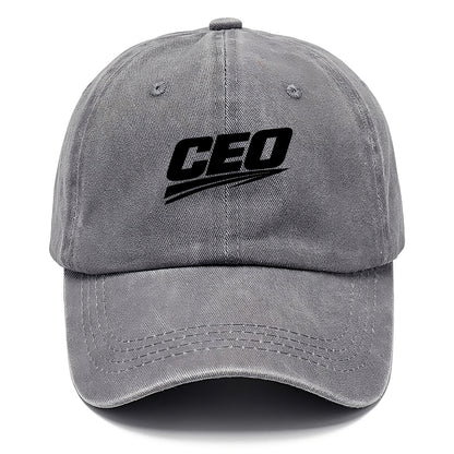 Bold typography design - "CEO" - chief executive, running things - Classic Cap - Urban Haze(Grey)
