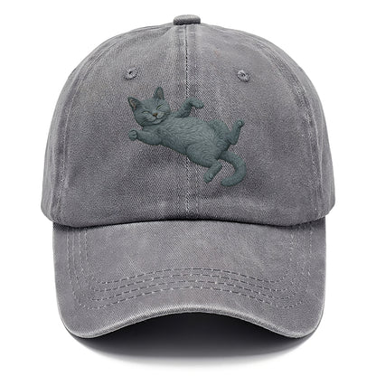 Russian Blue  fully relaxed sprawled out Classic Cap - Urban Haze(Grey)