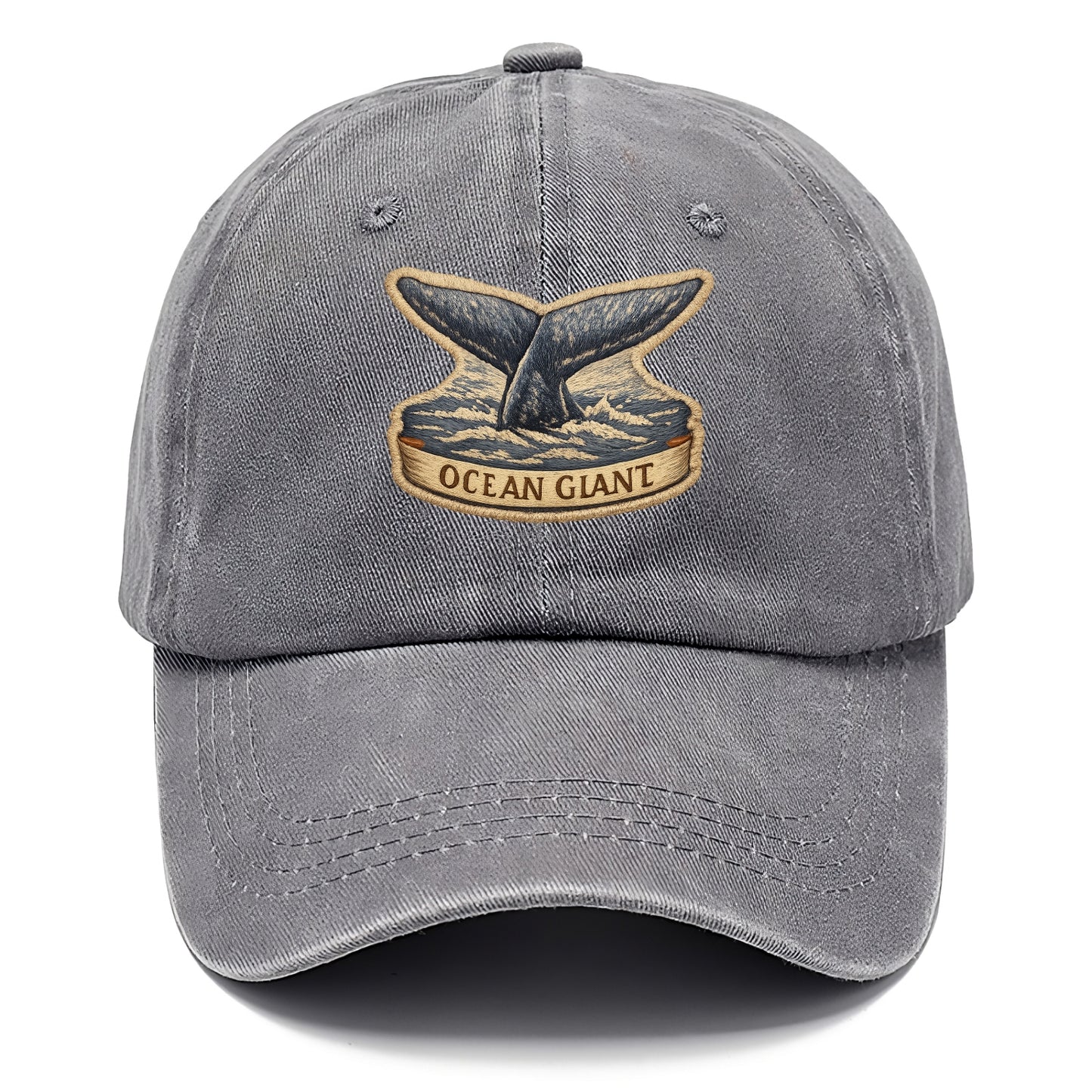 WHALE TAIL - diving whale in blue and gray , ocean giant - Classic Cap - Urban Haze(Grey)