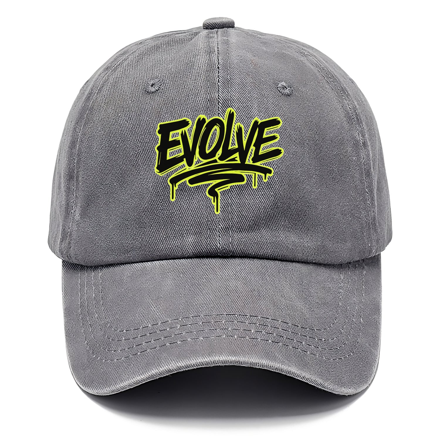Bold typography design - "EVOLVE" - changing, becoming better - Classic Cap - Urban Haze(Grey)