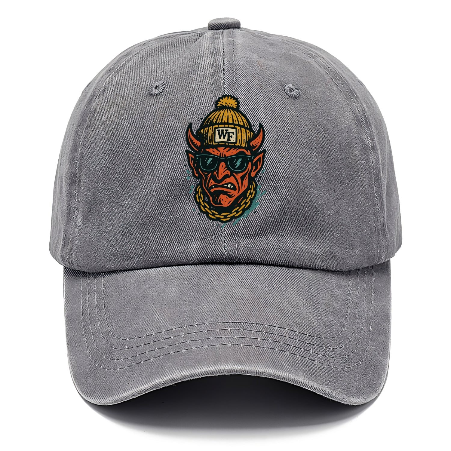 Winston-Salem Demon wearing Wake Forest beanie with WF patch - Classic Cap - Urban Haze(Grey)