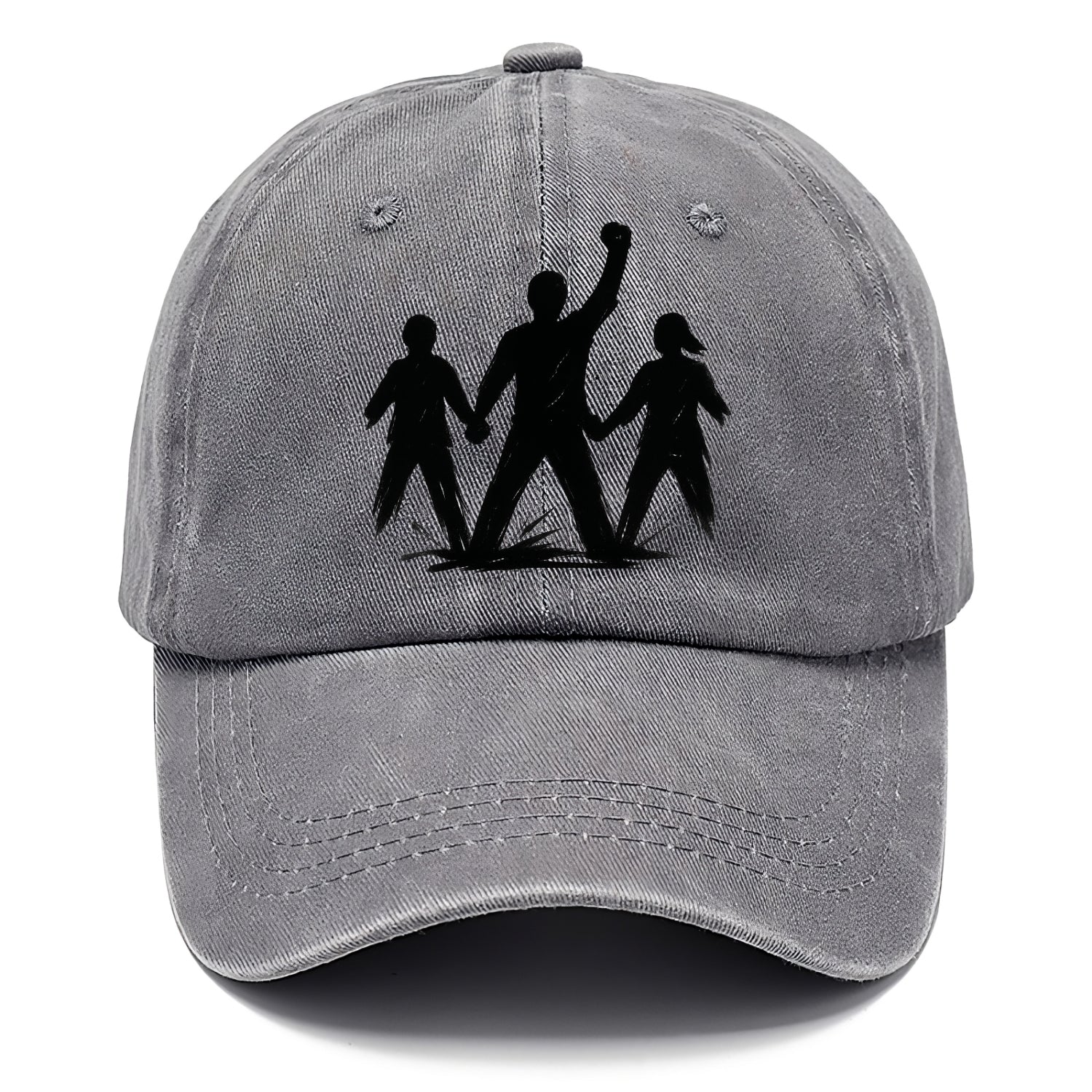 Human chain formation - unity and protection ink brushwork - Classic Cap - Urban Haze(Grey)