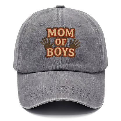 Mom Of Boys  - Classic Cap - Urban Haze(Grey)