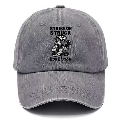 Strike or Struck - Cobra wearing boxing Classic Cap - Urban Haze(Grey)