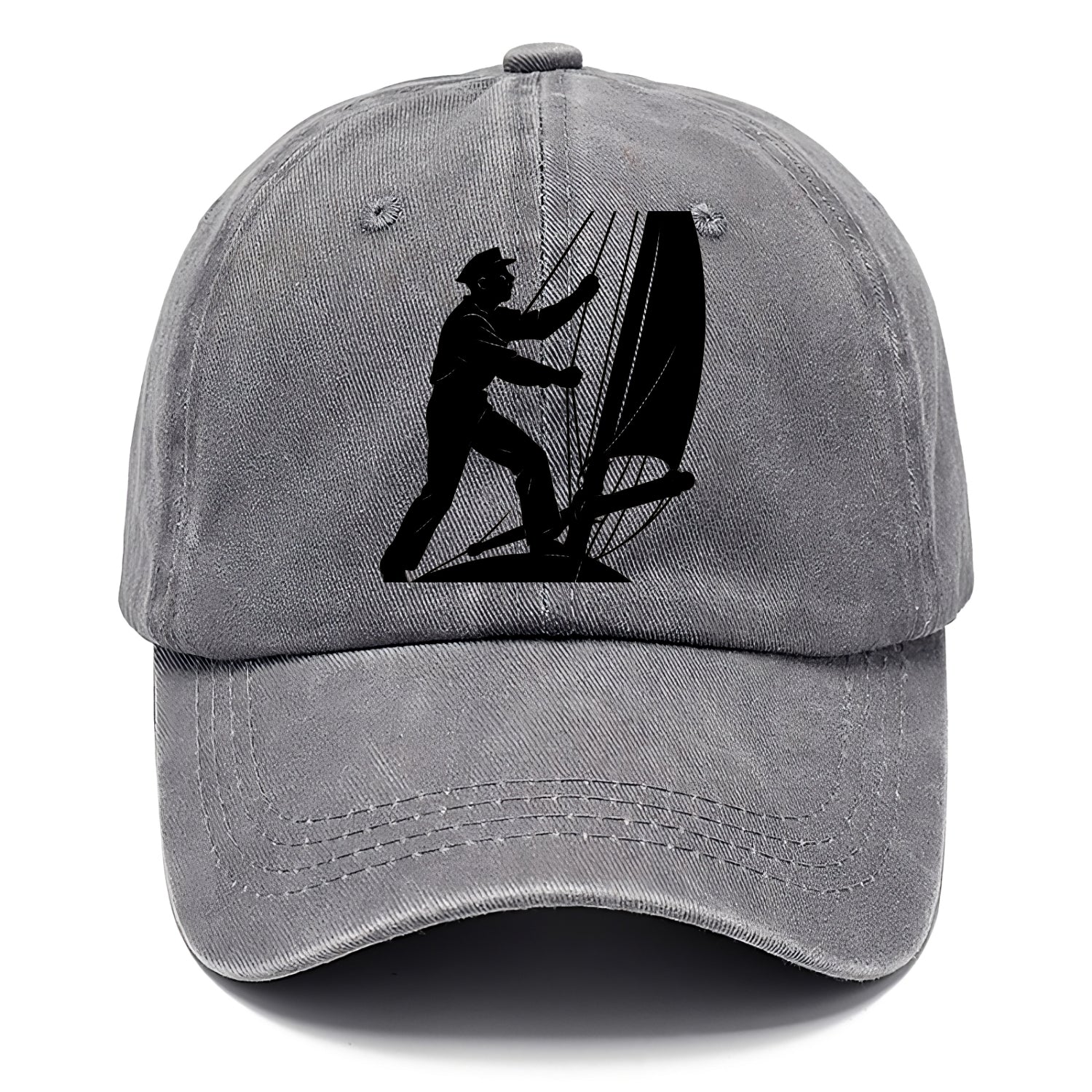 Sailor adjusting the boom on a sailboat - Classic Cap - Urban Haze(Grey)