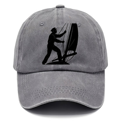 Sailor adjusting the boom on a sailboat - Classic Cap - Urban Haze(Grey)