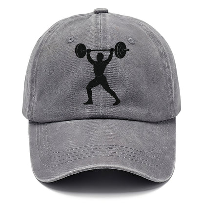 Weightlifter lifting barbell overhead - Classic Cap - Urban Haze(Grey)