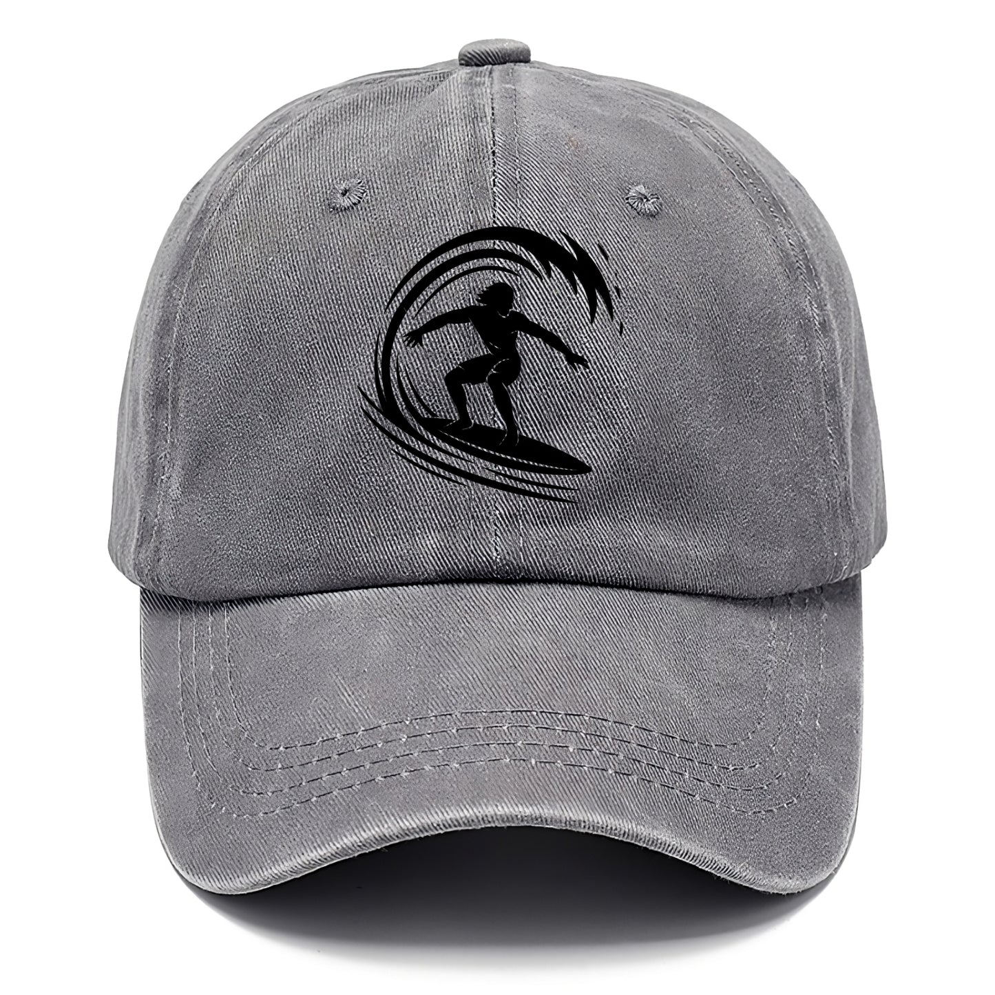Hawaiian surfer riding big wave - Classic Cap - Urban Haze(Grey)