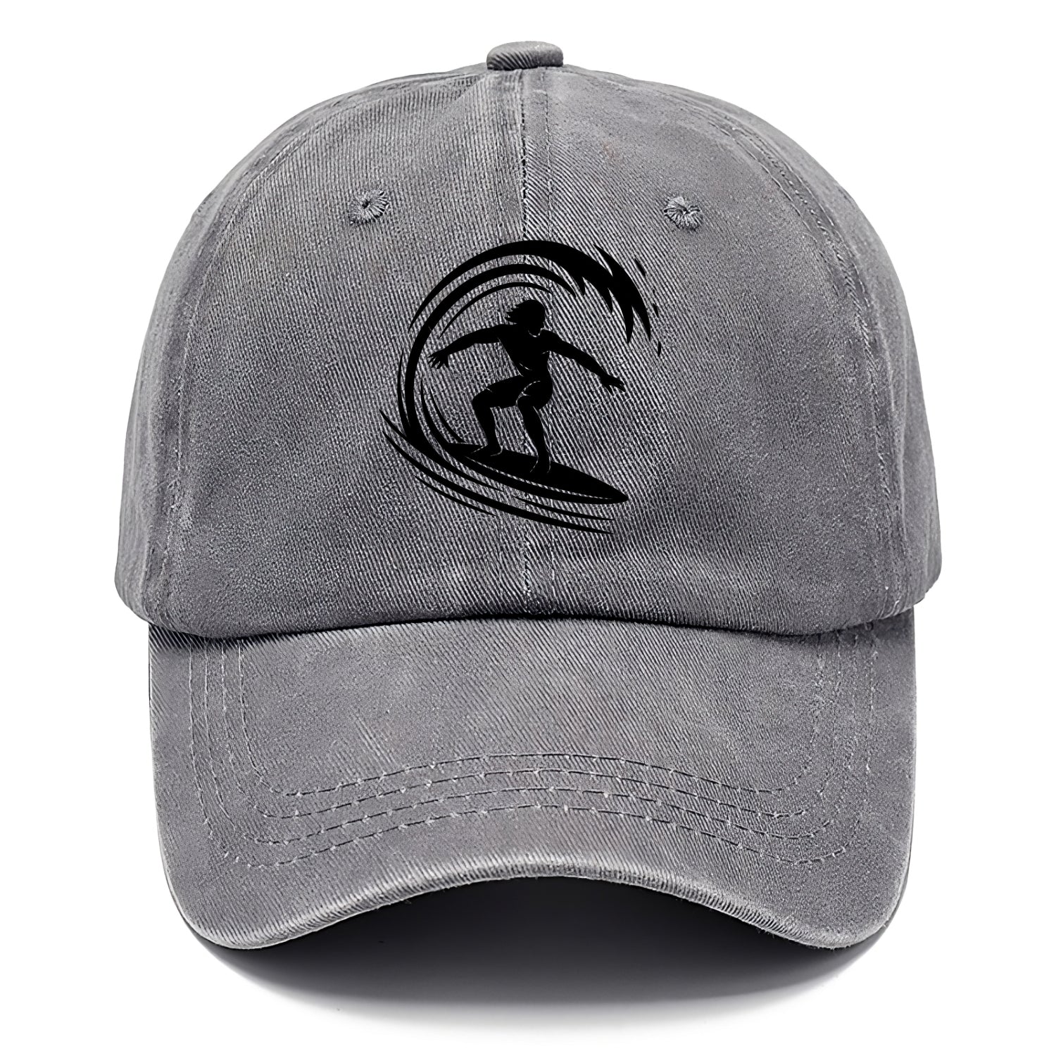 Hawaiian surfer riding big wave - Classic Cap - Urban Haze(Grey)