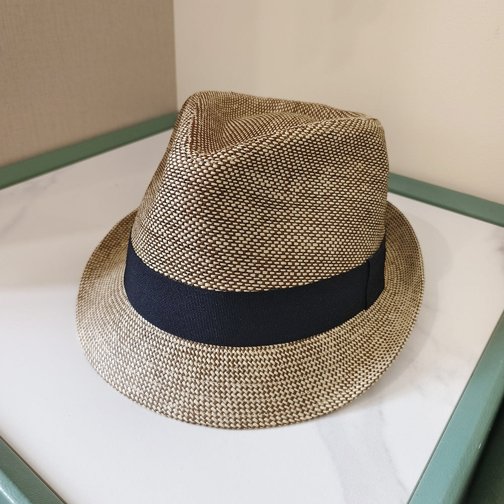 Vintage British Panama Straw Hat with Wide Brim