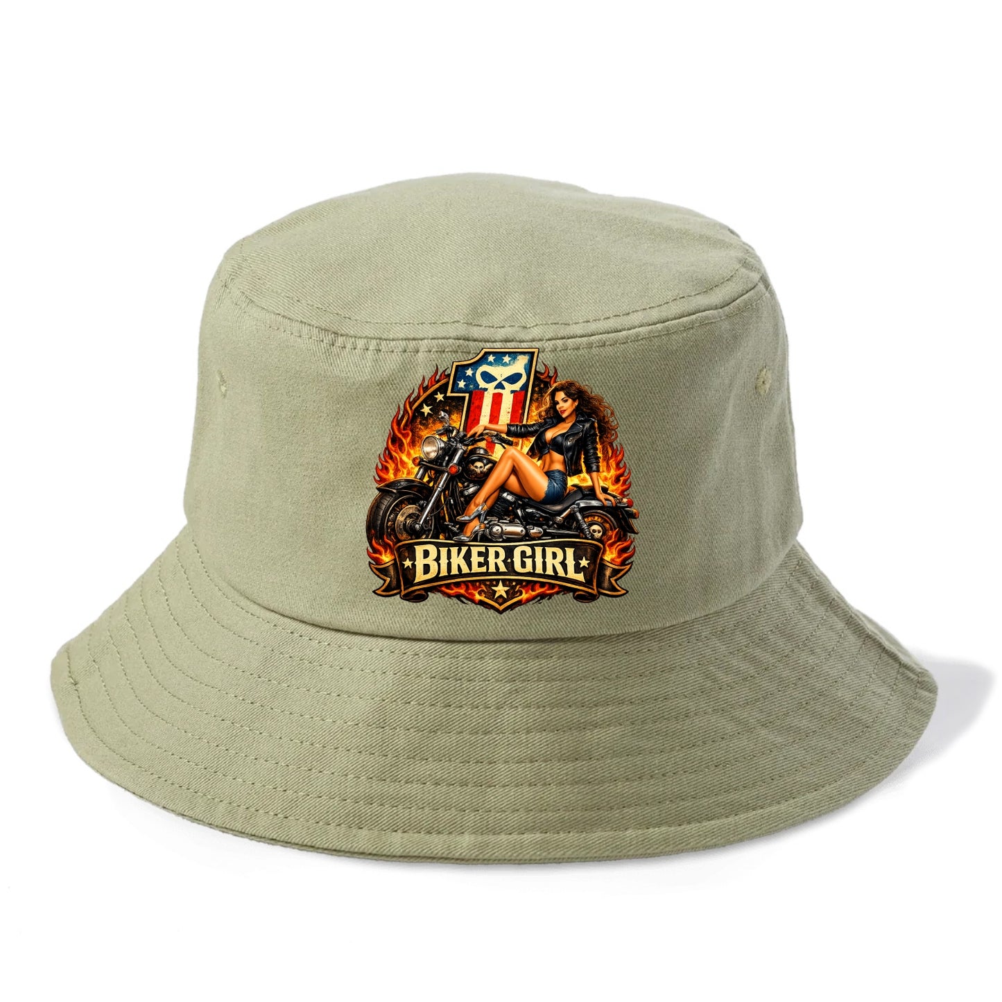 Vintage Biker Pin Up - Bucket Hat