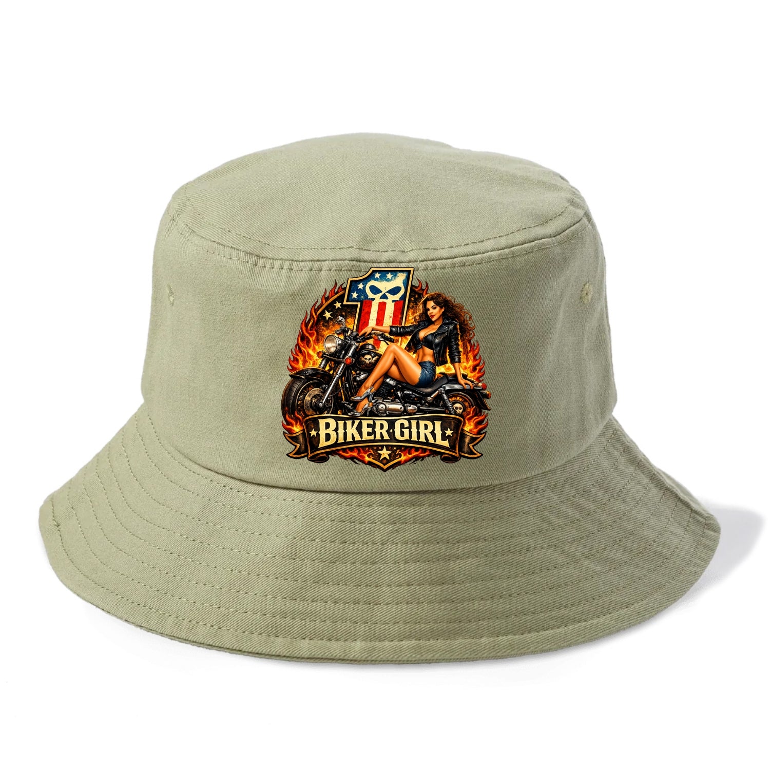 Vintage Biker Pin Up - Bucket Hat