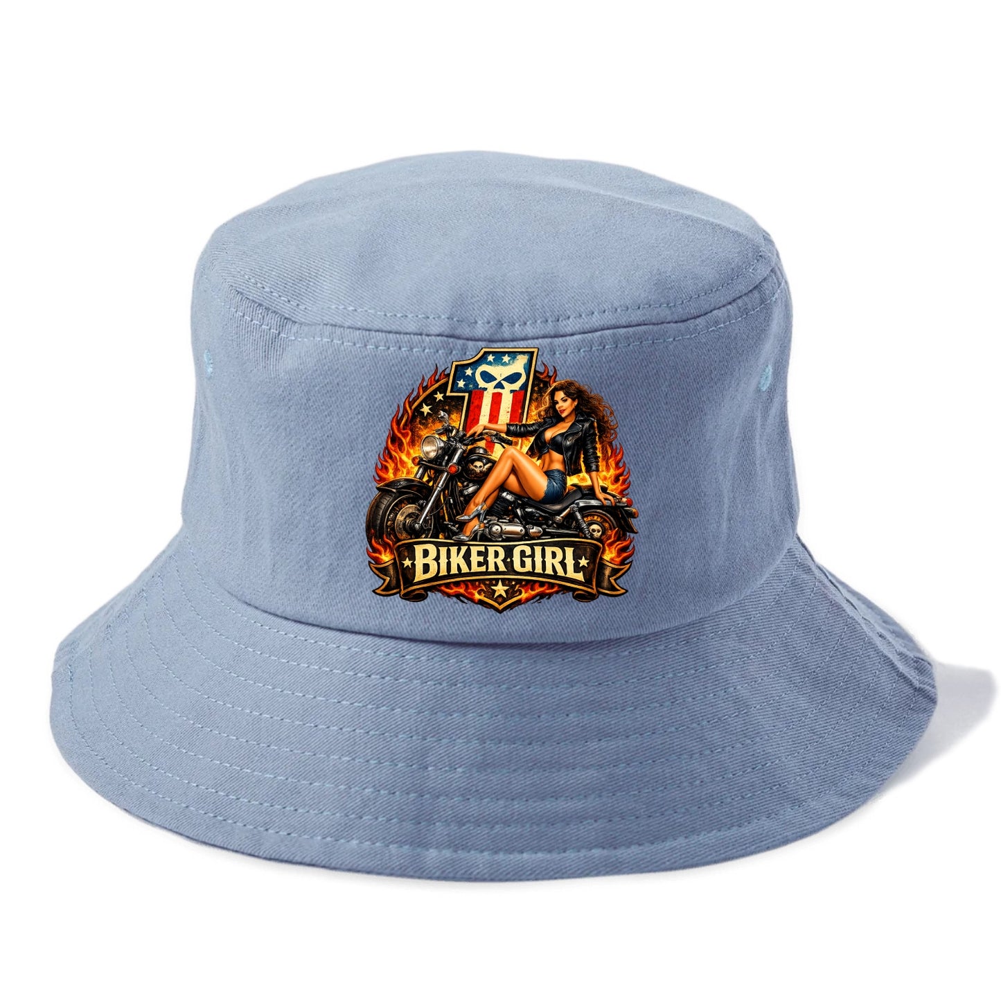 Vintage Biker Pin Up - Bucket Hat